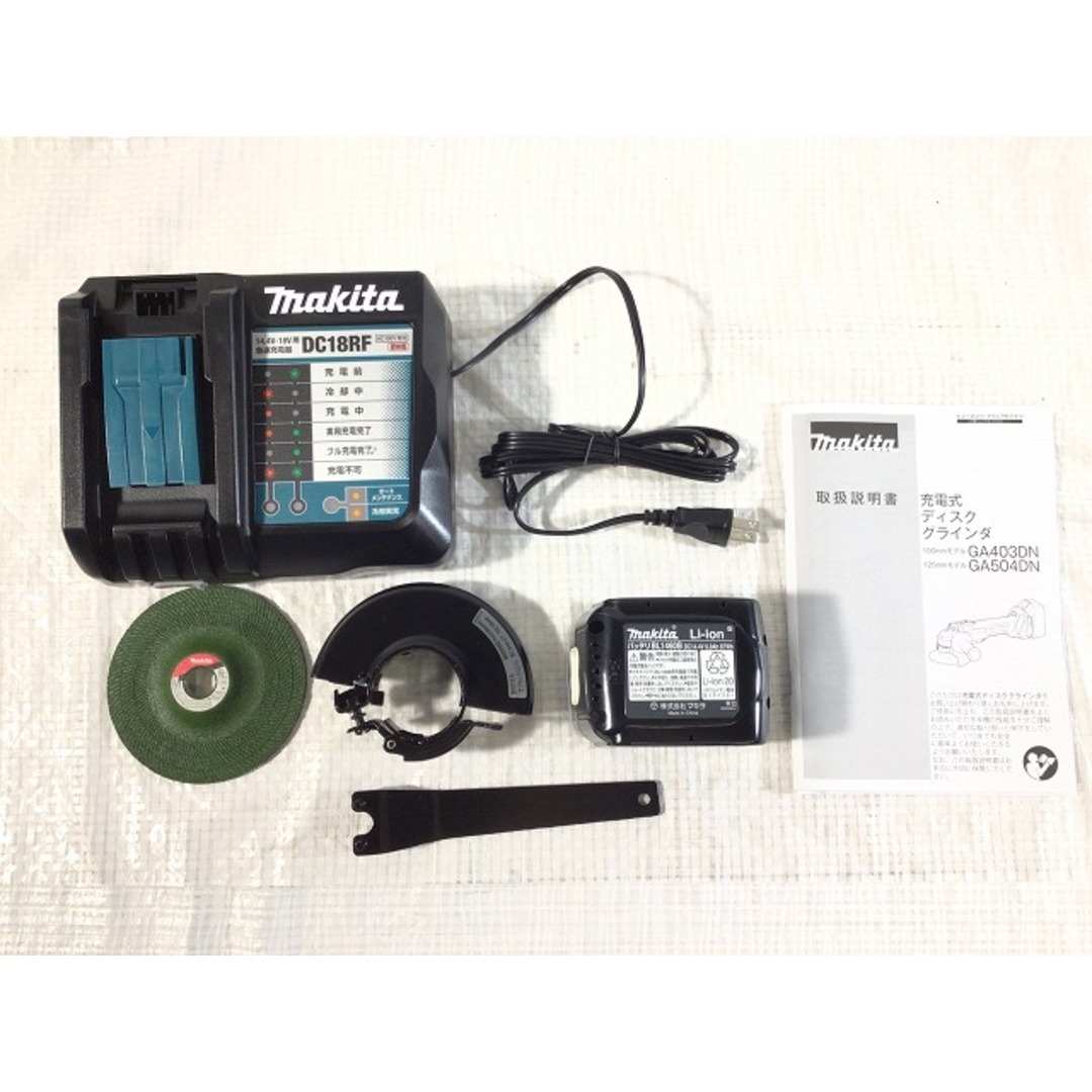 Makita ☆未使用品☆makita マキタ 14.4V 100mm 充電式ディスクグラインダ GA403DRGN バッテリー1個(6.0Ah) 充電器  ケース付 72122の通販 by 工具販売専門店Borderless(ラクマ店)｜マキタならラクマ