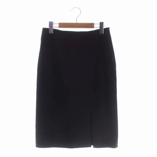 クリスチャンディオール(Christian Dior)のクリスチャンディオール スリットデザインタイトスカート 膝丈 ストレッチ 6 黒(ひざ丈スカート)