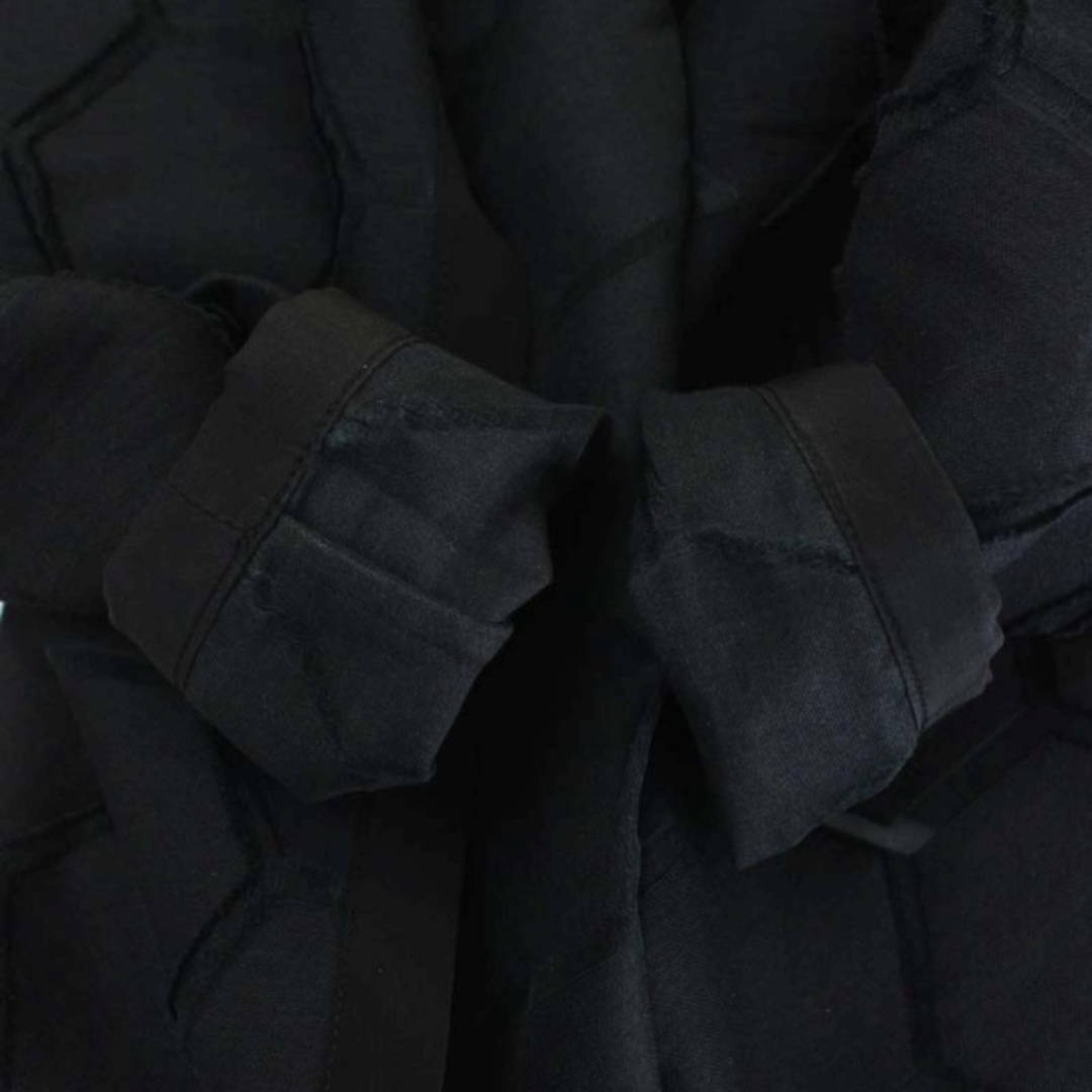 Milly(ミリー)のミリー メッシュデザインガウンコート ノーカラー ミドル丈 薄手 2 ブラック レディースのジャケット/アウター(その他)の商品写真