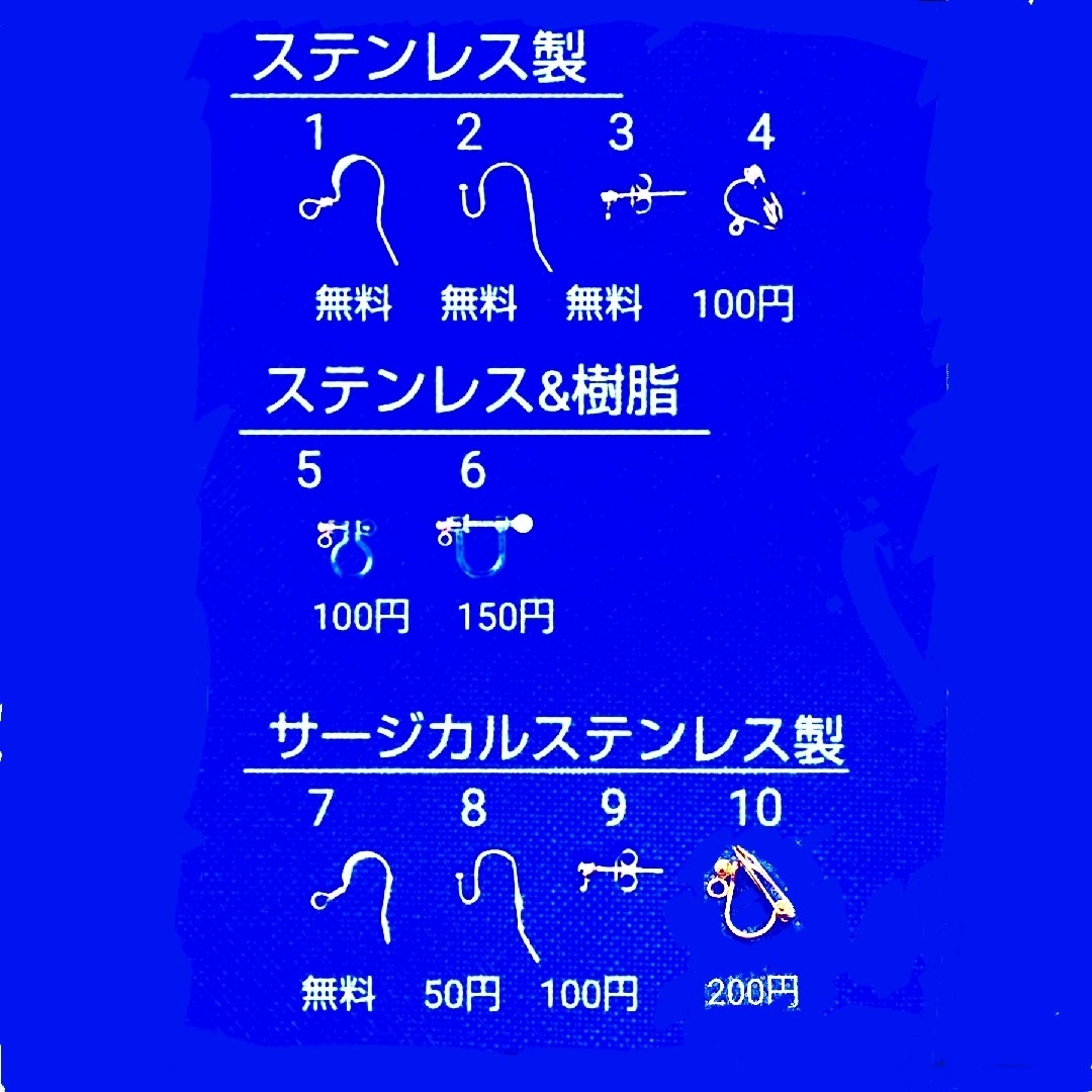 ネコ風鈴ピアス キュートな招きネコ （ブルー） アレルギー対応 ステンレス製 ハンドメイドのアクセサリー(ピアス)の商品写真