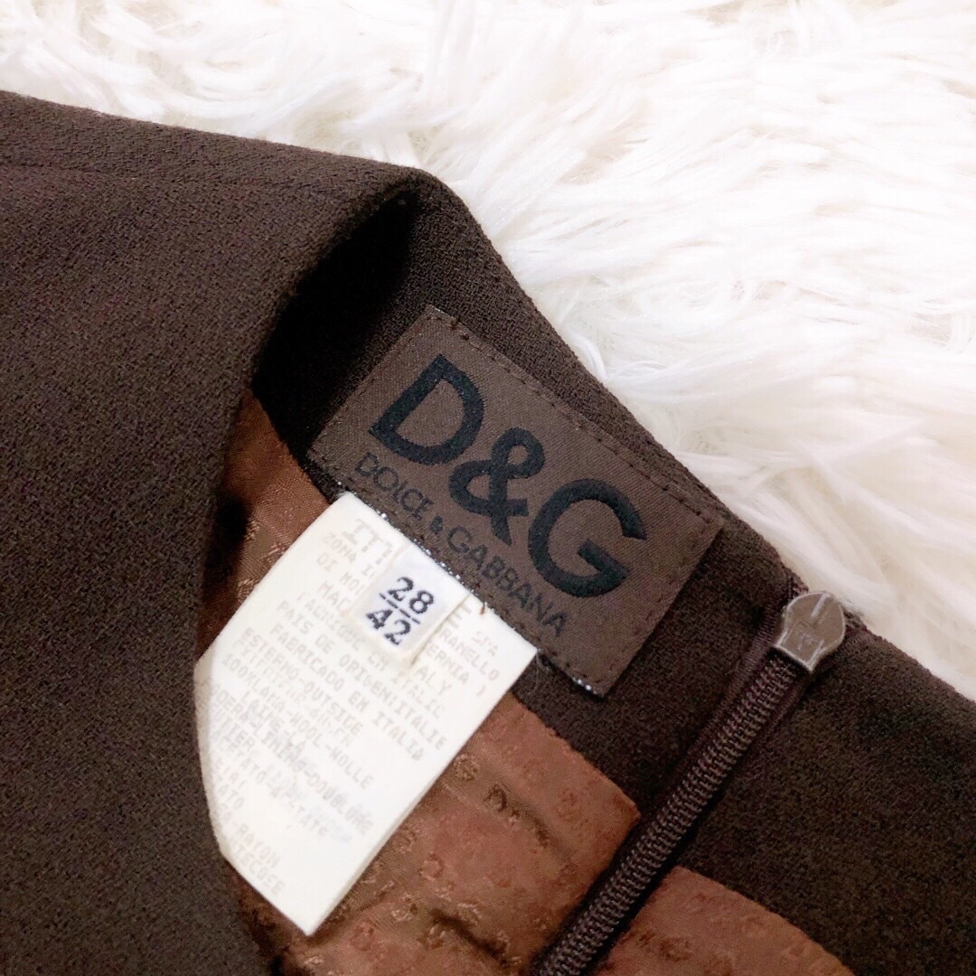 ドルチェ&ガッバーナ ドルガバ D&G ワンピース ウール 総柄 ビッグサイズ
