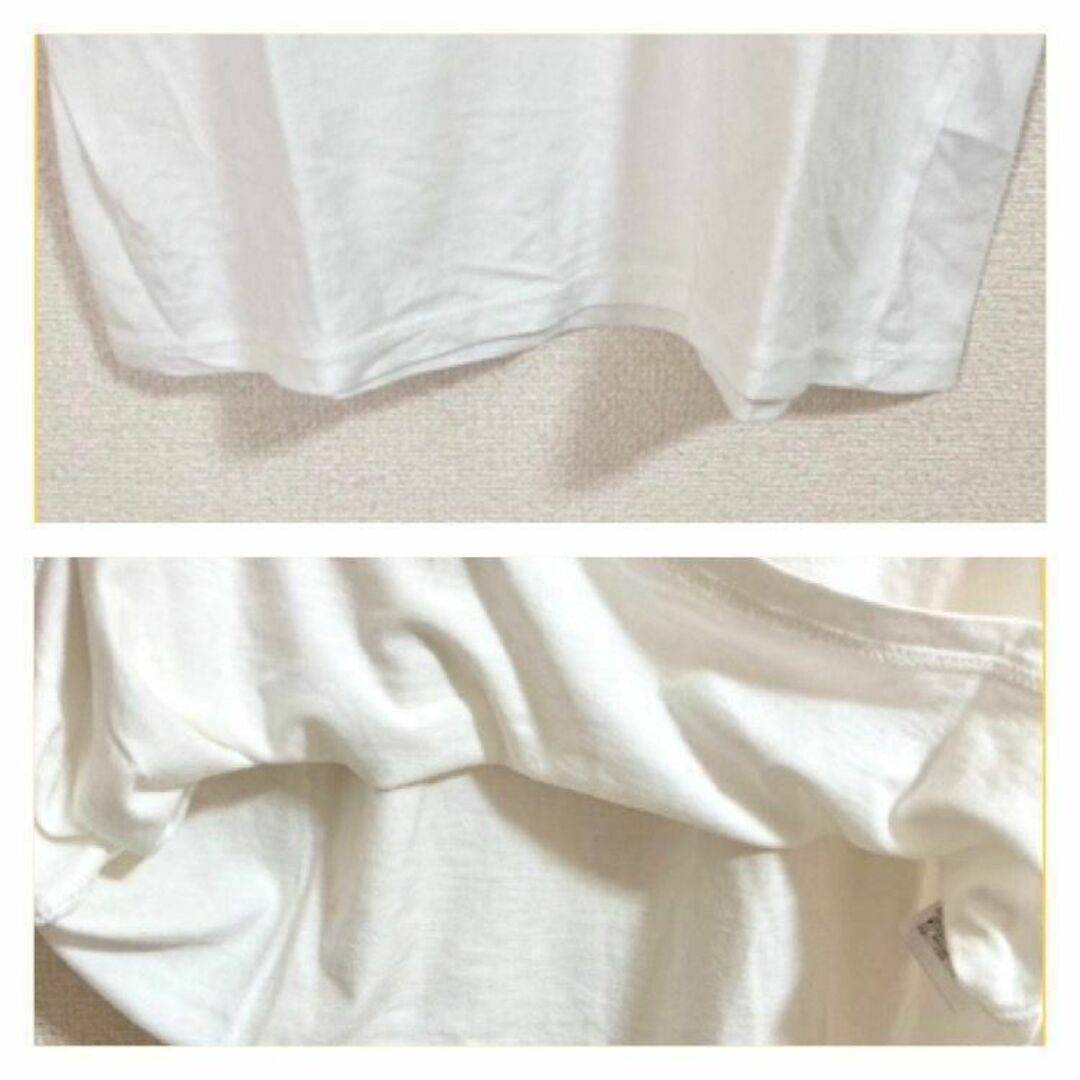LOWRYS FARM(ローリーズファーム)のローリーズファーム　M　レディース　シアーレイヤードTシャツ　ショート　ホワイト レディースのトップス(Tシャツ(半袖/袖なし))の商品写真