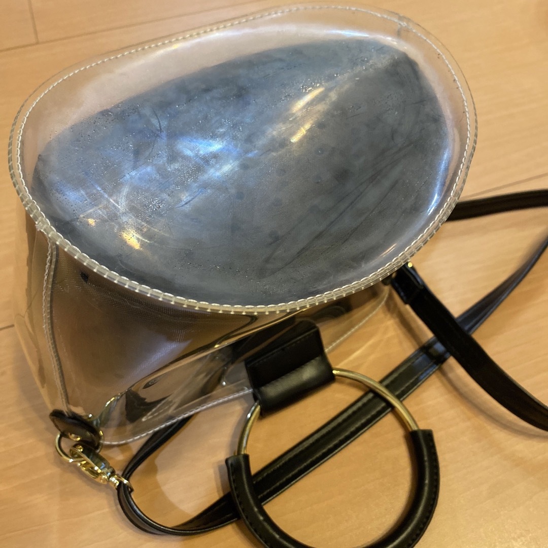 【美品】シースルー　ショルダーバッグ　ブラック レディースのバッグ(ショルダーバッグ)の商品写真