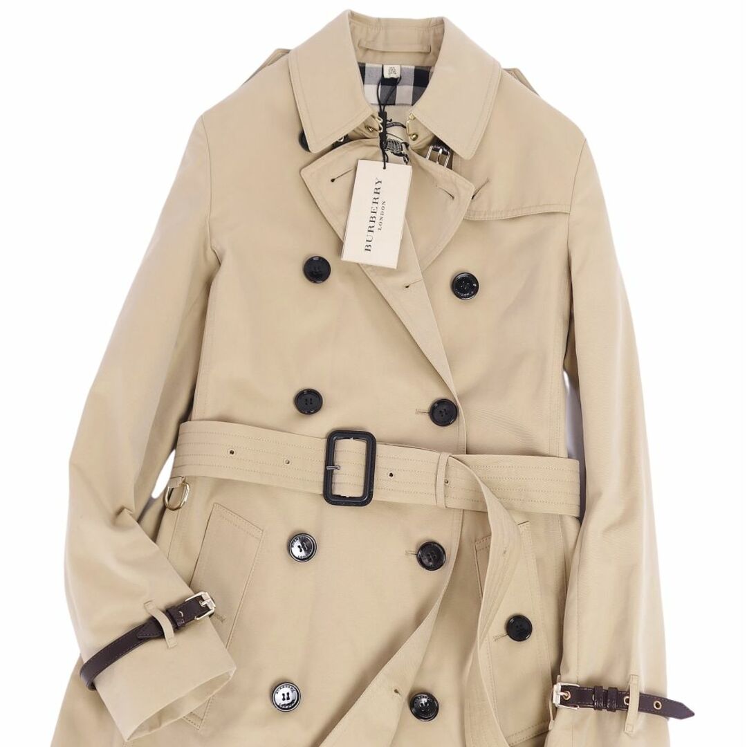 BURBERRY(バーバリー)の未使用 バーバリー ロンドン BURBERRY LONDON コート 2way トレンチコート レザーベルト コットン100％ アウター レディース ITA38 UK6 USA4(M相当) ベージュ レディースのジャケット/アウター(トレンチコート)の商品写真