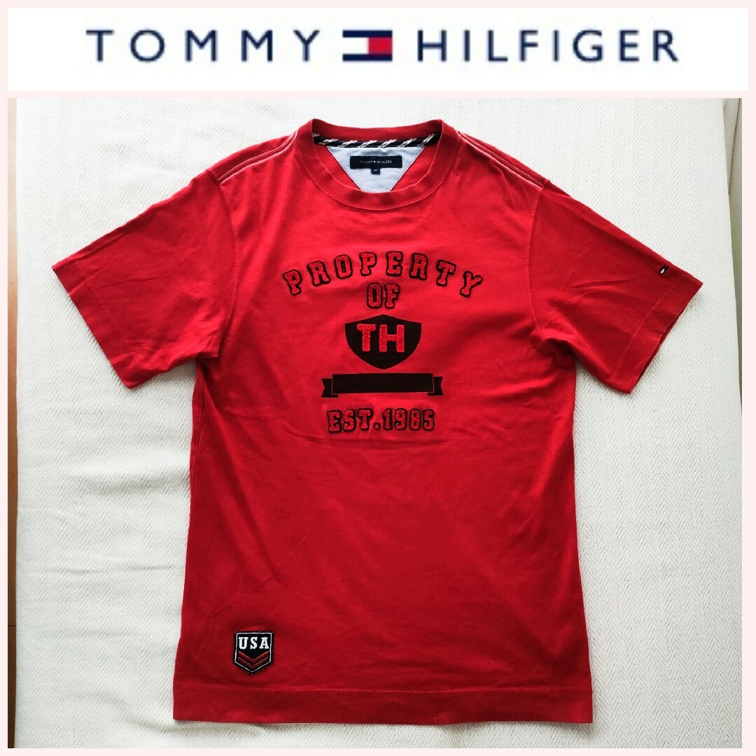 TOMMY HILFIGER(トミーヒルフィガー)の美品★TOMMY HILFIGERトミーヒルフィガー　ロゴ刺繍ワッペン高級ライン メンズのトップス(ポロシャツ)の商品写真