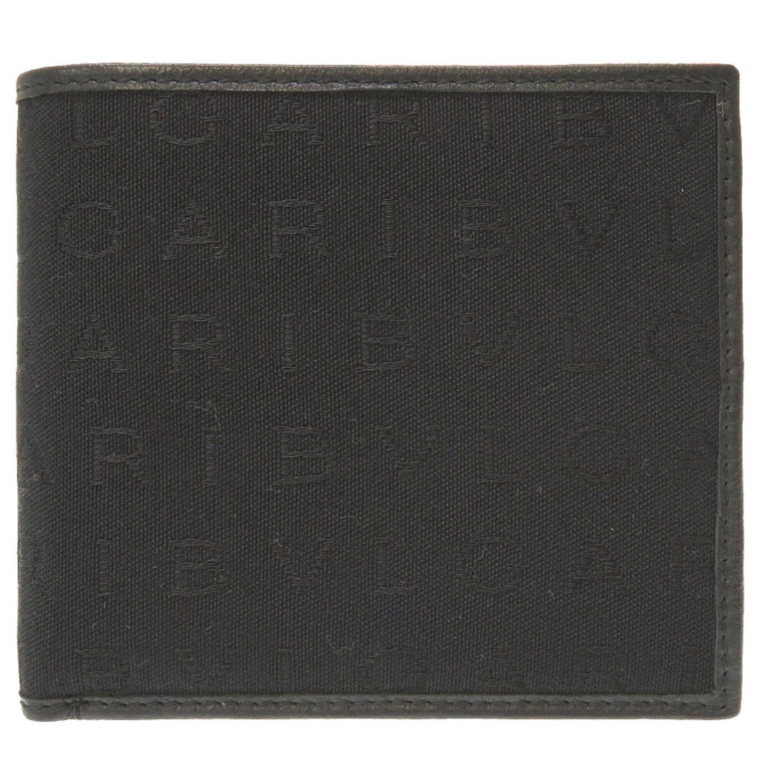 未使用 ブルガリ レッタレファブリック ロゴマニア キャンバス ブラック 二つ折り財布 財布 黒 0021  BVLGARI
