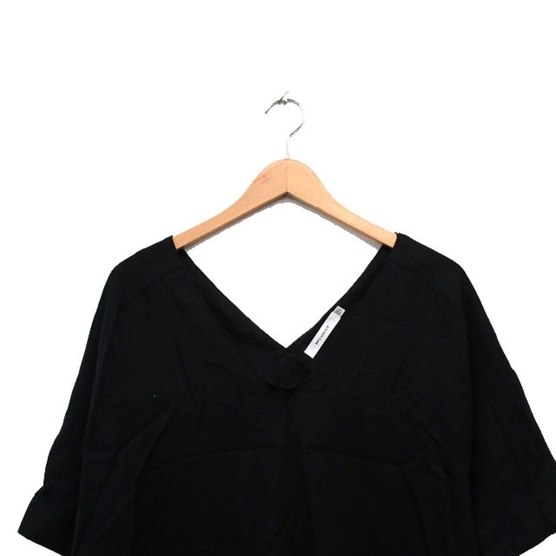 moussy(マウジー)のマウジー moussy カットソー Tシャツ 半袖 Vネック リネン F レディースのトップス(カットソー(半袖/袖なし))の商品写真