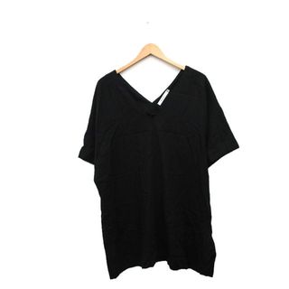 マウジー(moussy)のマウジー moussy カットソー Tシャツ 半袖 Vネック リネン F(カットソー(半袖/袖なし))