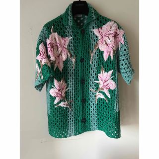 ヴァレンティノ(VALENTINO)のvalentino crochet knit aloha shirt(シャツ)