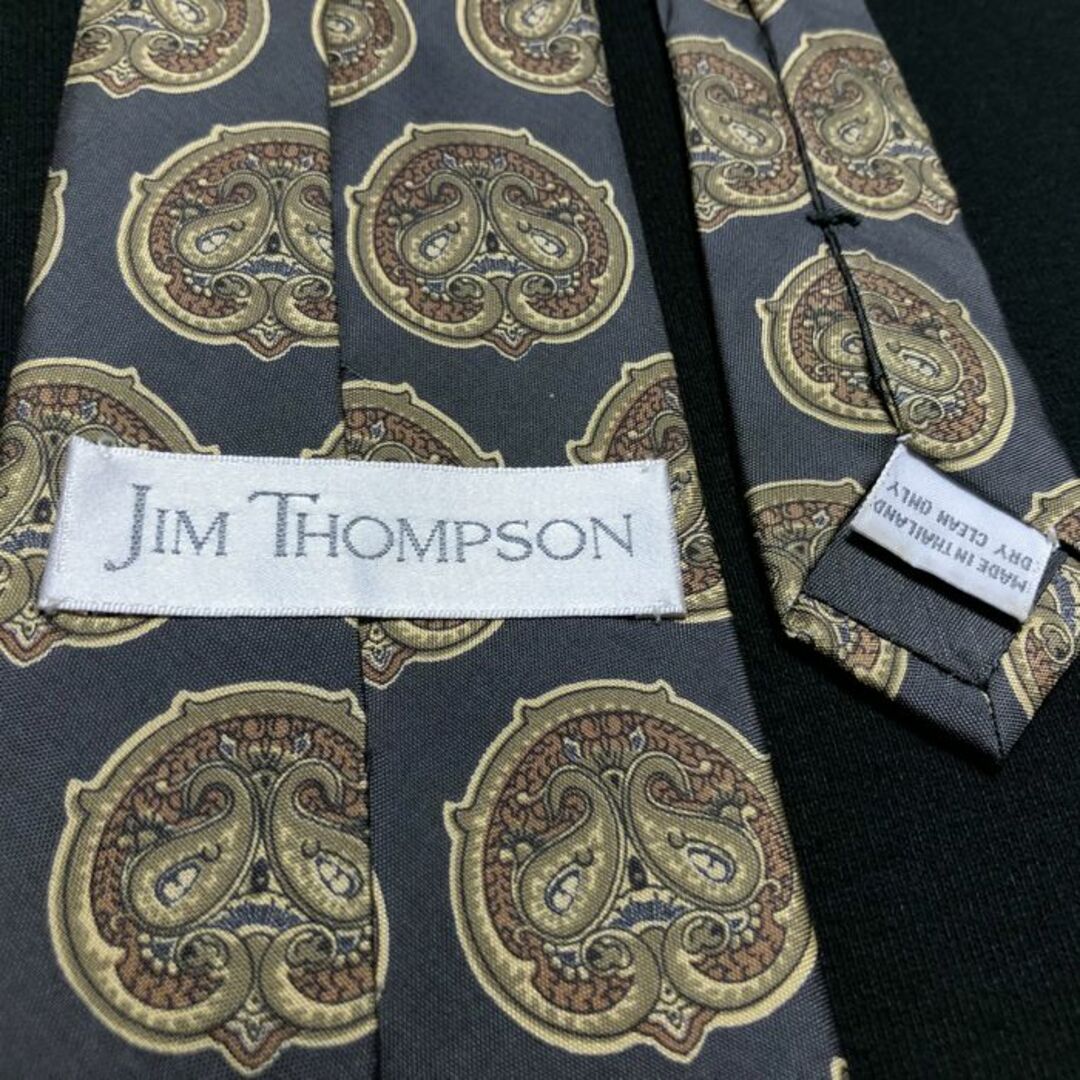 Jim Thompson(ジムトンプソン)のジムトンプソン ペイズリー グレー ネクタイ A103-R28 メンズのファッション小物(ネクタイ)の商品写真