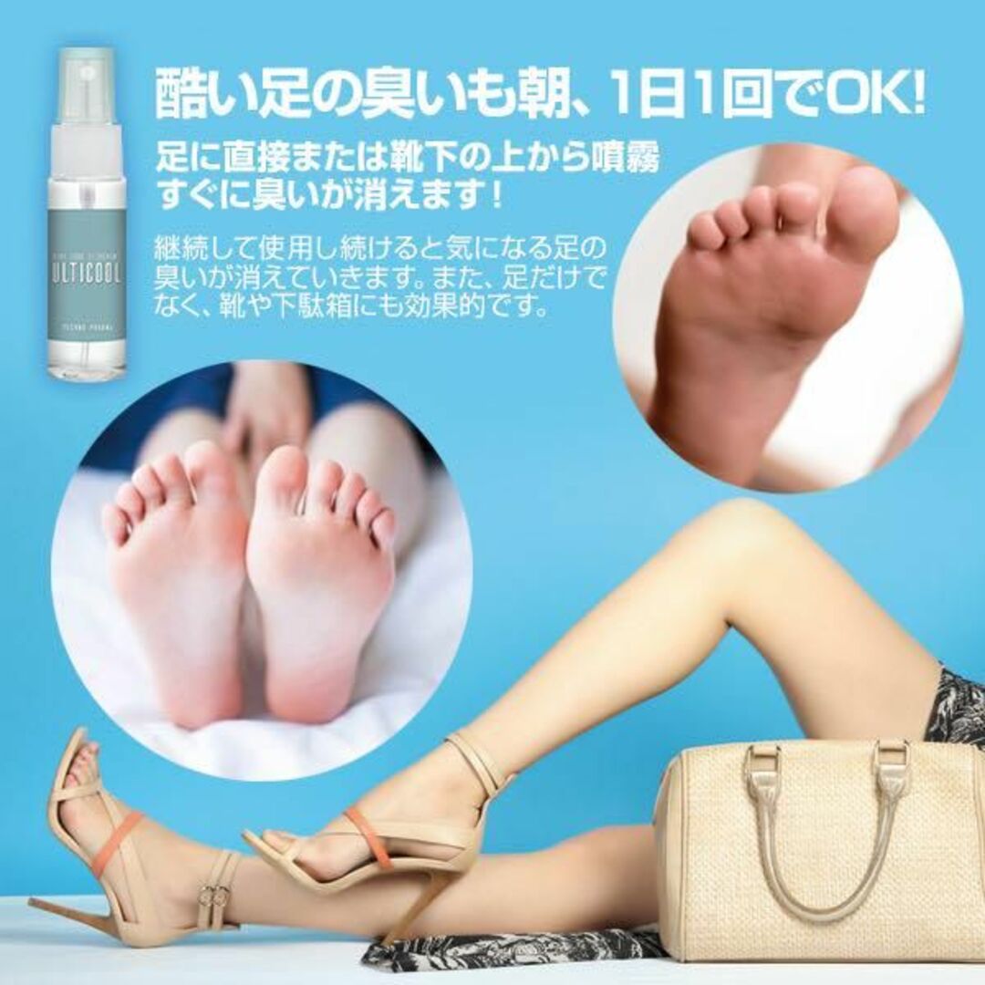 10秒でワキガが消える! 天然成分ボディ消臭 Ulticool 20ml ２本 コスメ/美容のボディケア(制汗/デオドラント剤)の商品写真