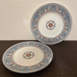 ウェッジウッド(WEDGWOOD)のウェッジウッド　フロレンティーン　ターコイズ　デザートプレート　20.5cm(食器)