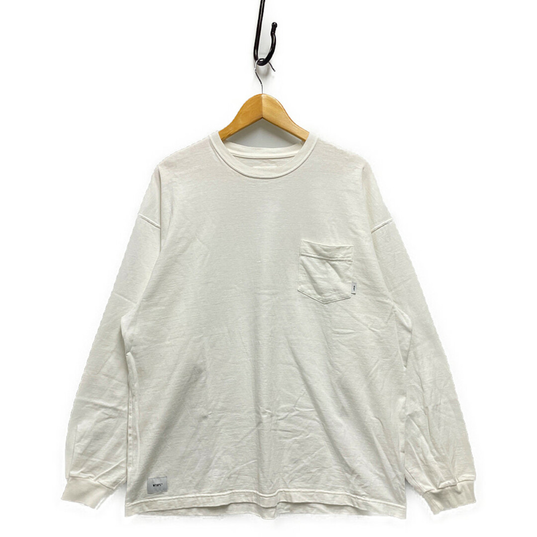 WTAPS ダブルタップス 22AW All 01 / LS COTTON ポケット付き ロングTシャツ 白 サイズ4 正規品 / B3971 |  フリマアプリ ラクマ