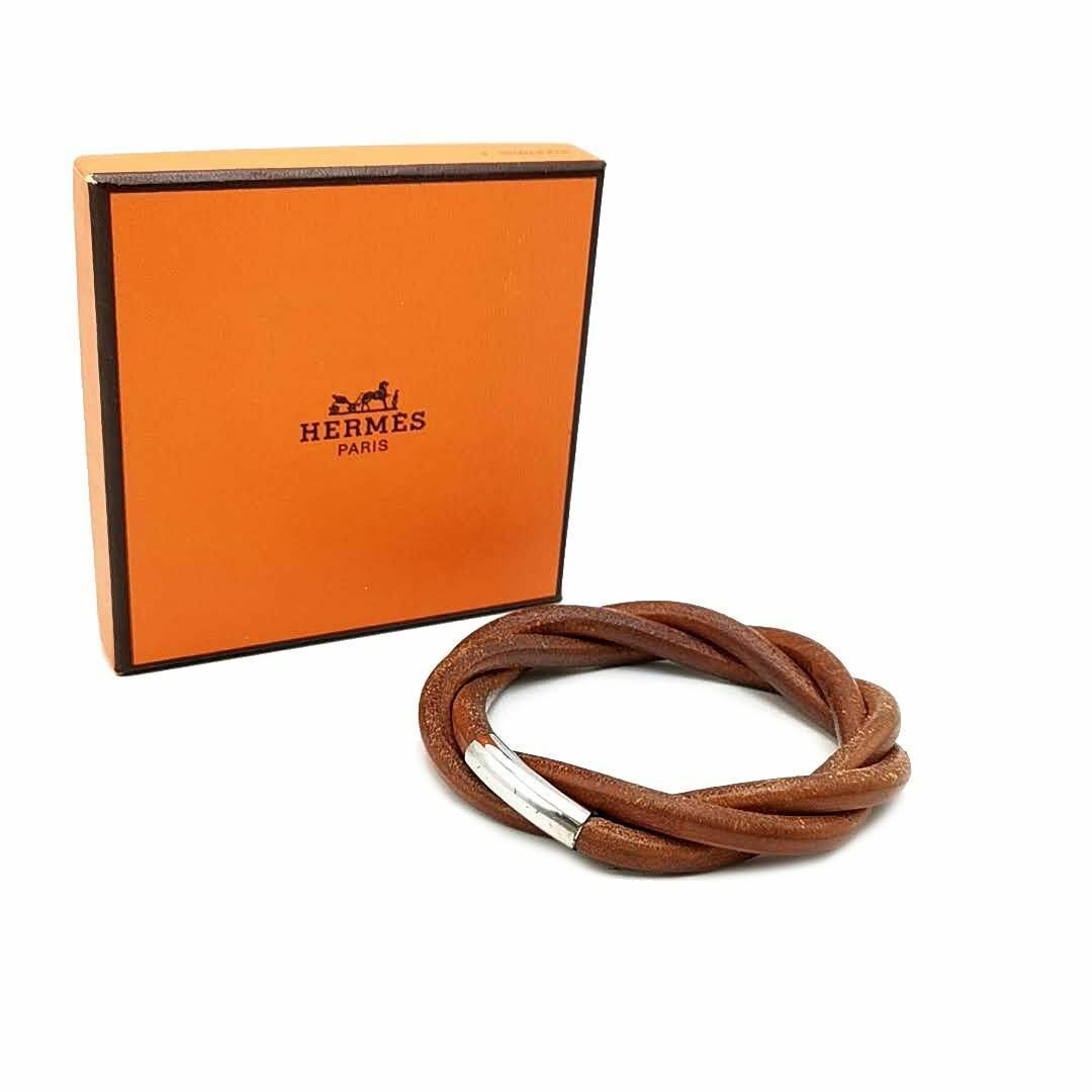 Hermes - エルメス HERMES ツイスト ブレスレット レザー 03-23070310