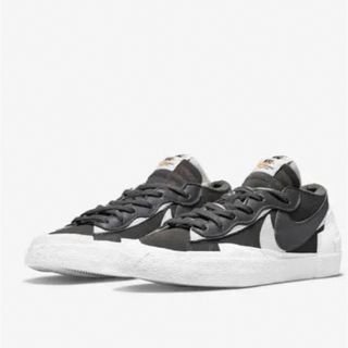 ナイキ(NIKE)のNike sacai BlazerLow IRONGREY 22.5(スニーカー)