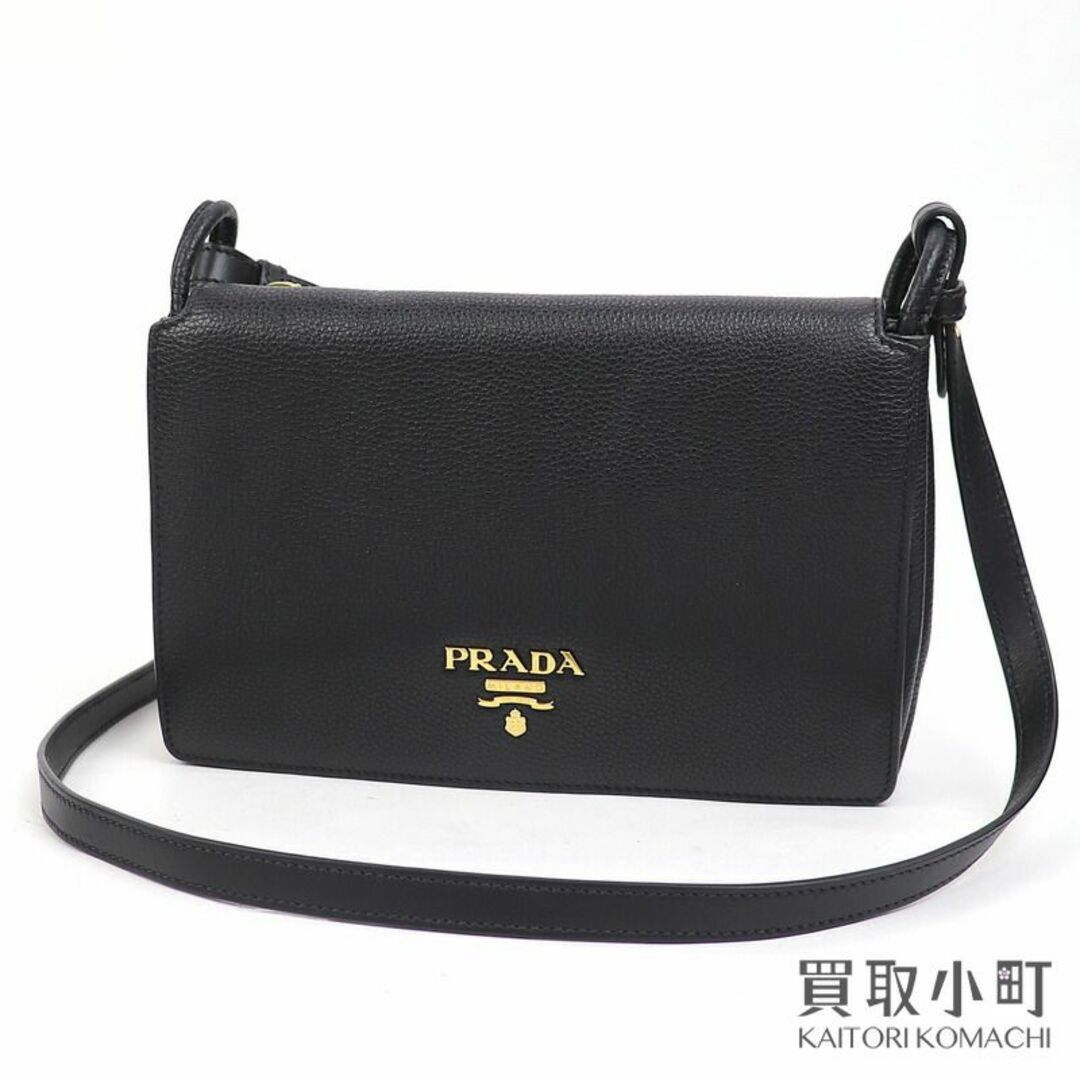 PRADA(プラダ)のプラダ【PRADA】レザー ショルダーバッグ ブラック レディースのバッグ(ショルダーバッグ)の商品写真