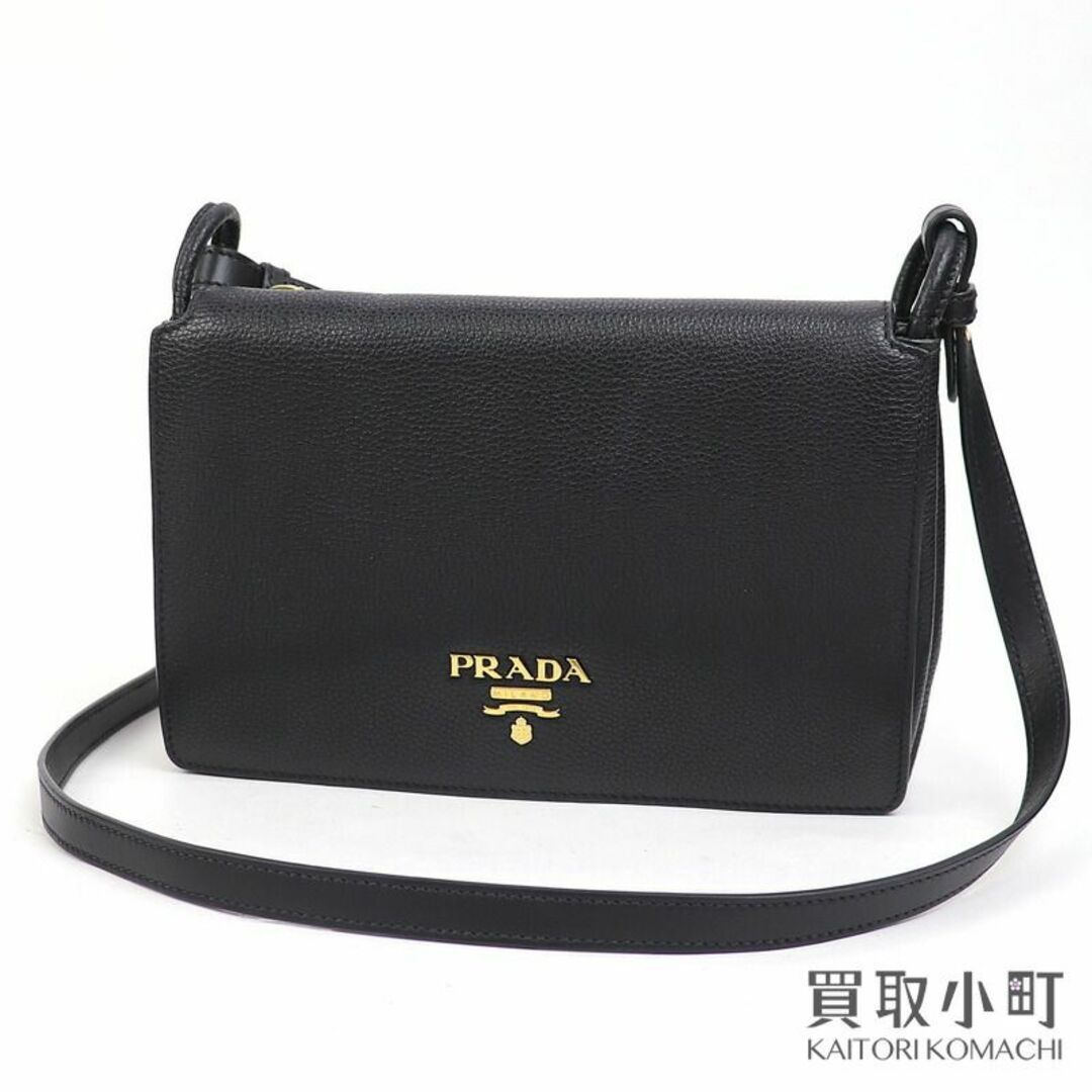 PRADA - プラダ【PRADA】レザー ショルダーバッグ ブラックの通販 by