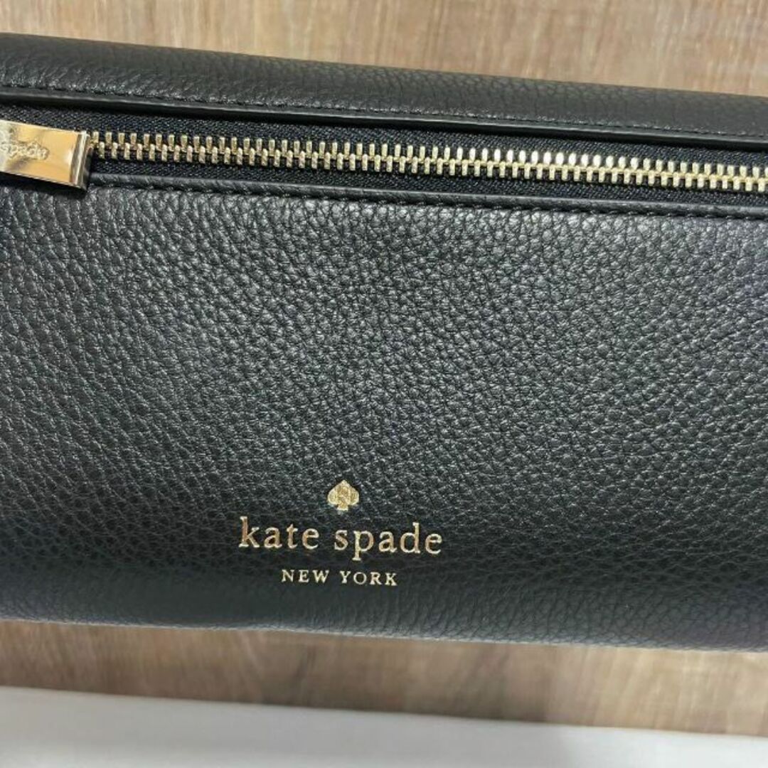 【新品未使用】 kate spade長財布 マーティ フラップ ぺプルレザー