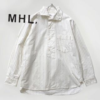 マーガレットハウエル(MARGARET HOWELL)の[ 美品 ] 19AW MHL. / 長袖 プルオーバー シャツ オフホワイト(シャツ/ブラウス(長袖/七分))