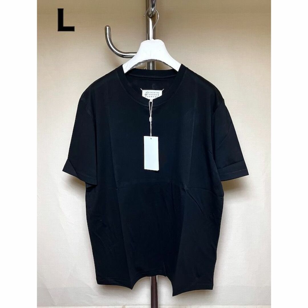 新品 L 22aw マルジェラ オーガニックコットン Tシャツ 黒 4258