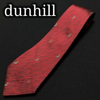 ダンヒル(Dunhill)のダンヒル ロゴフィッシュ レッド ネクタイ A103-S22(ネクタイ)