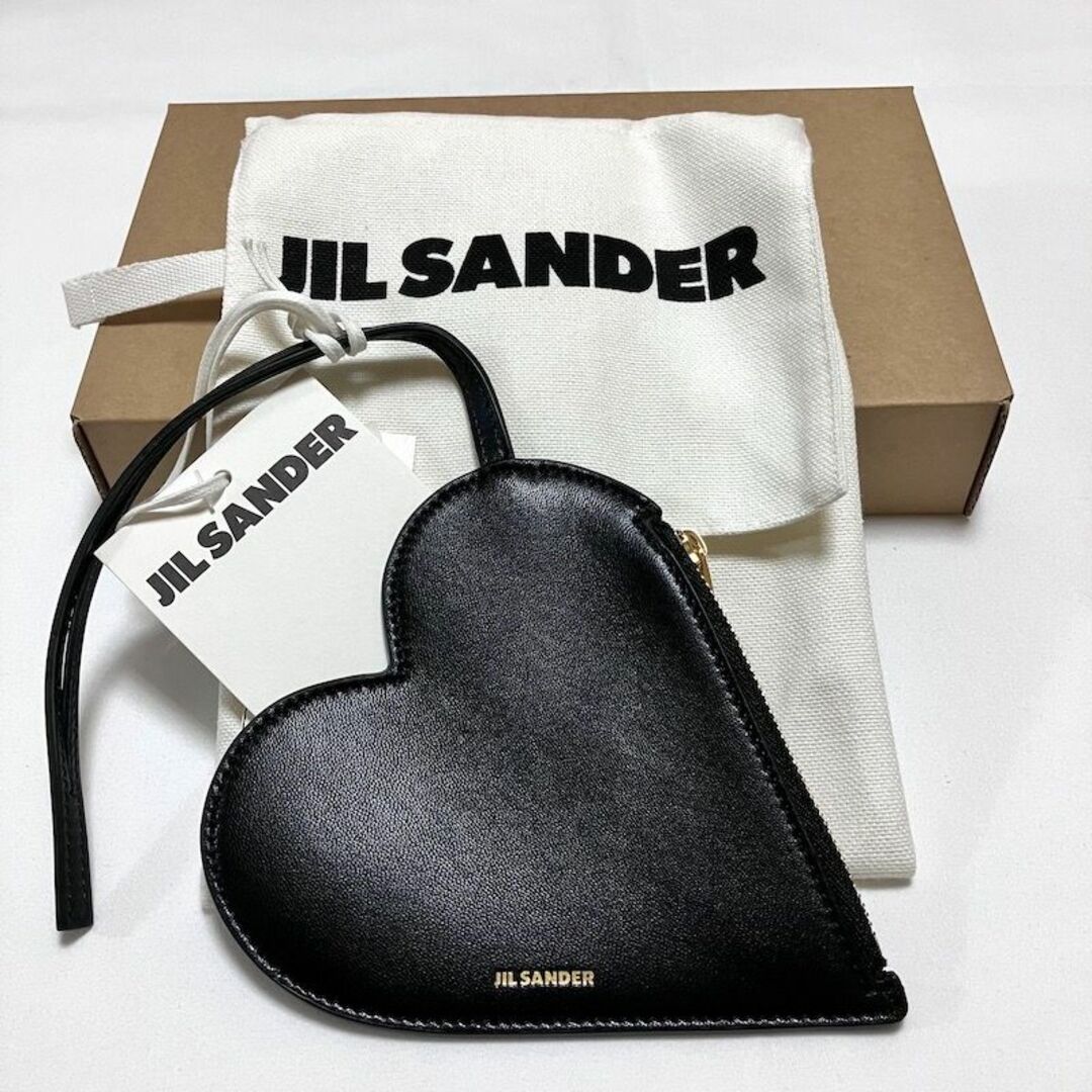 新品 22aw JIL SANDER ハートレザーポーチ 黒 5020