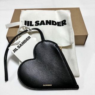 ジルサンダー(Jil Sander)の新品 22aw JIL SANDER ハートレザーポーチ 黒 5020(財布)