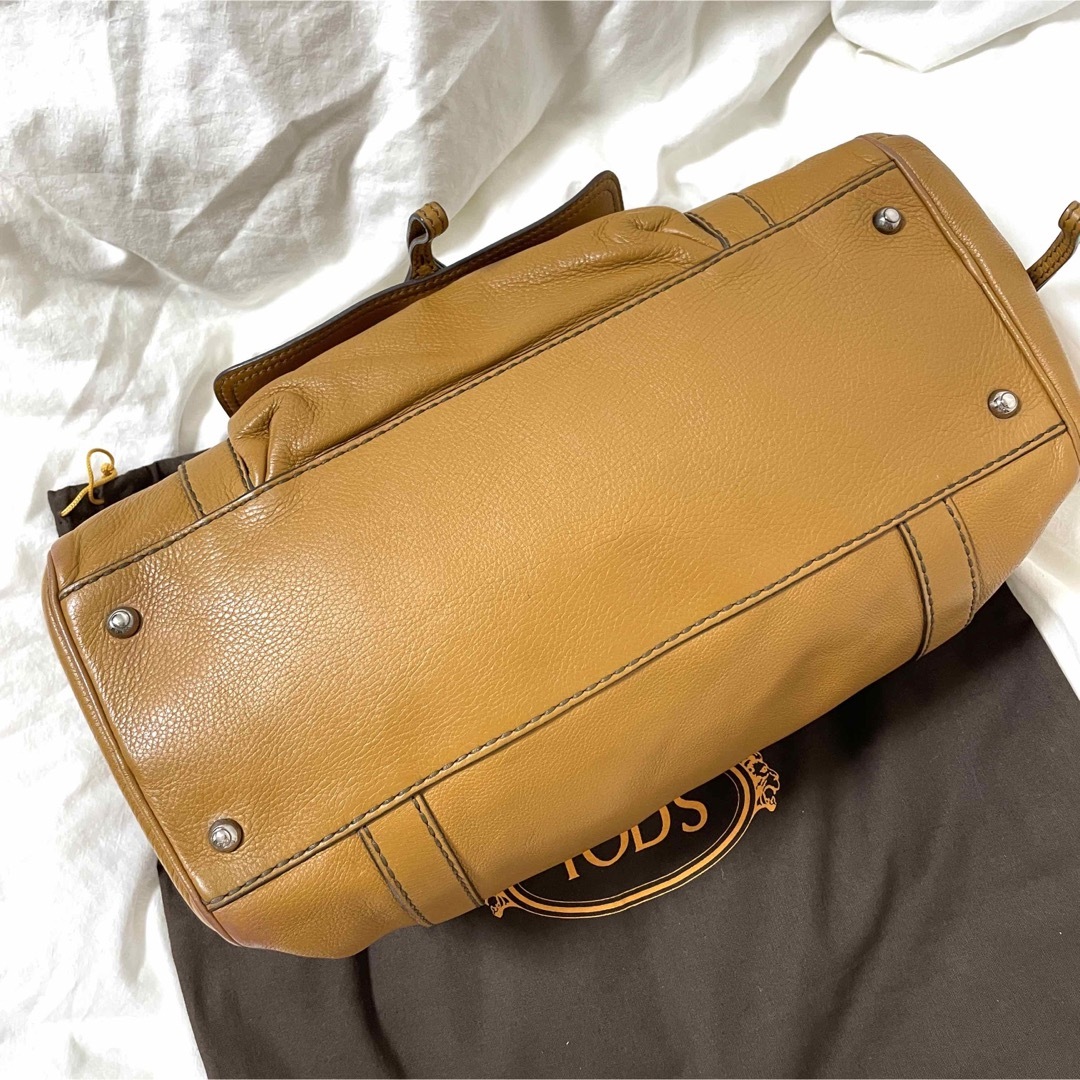 TOD'S - 【TOD'S】南京錠 本革ミニボストンバッグ キャメルブラウン