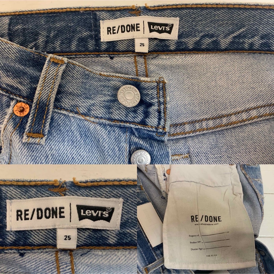 RE/DONE - RE/DONE × LEVI'S USA製 ダメージ再構築 デニムパンツ 25の