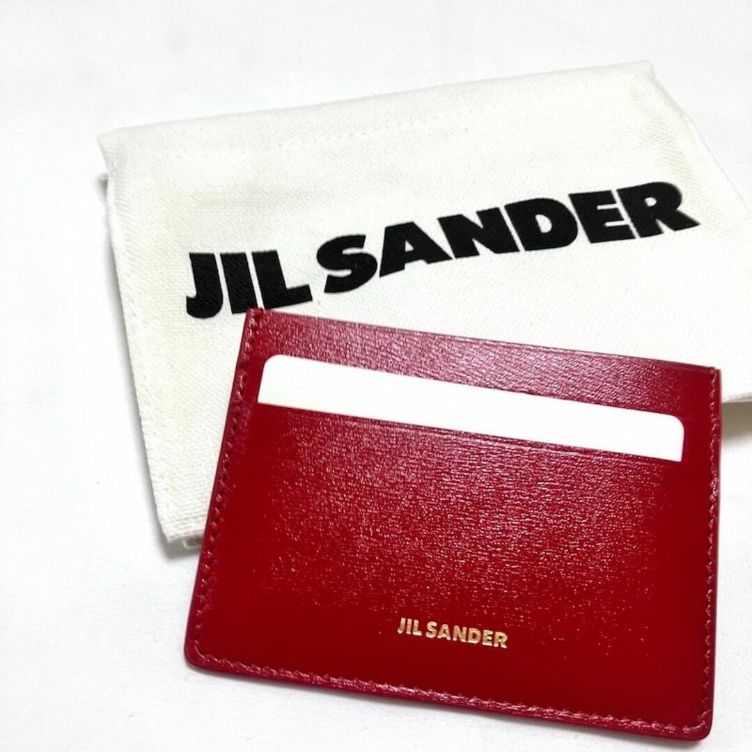 Jil Sander(ジルサンダー)の新品 22aw JIL SANDER レザーパスケース 赤 5063 レディースのファッション小物(財布)の商品写真