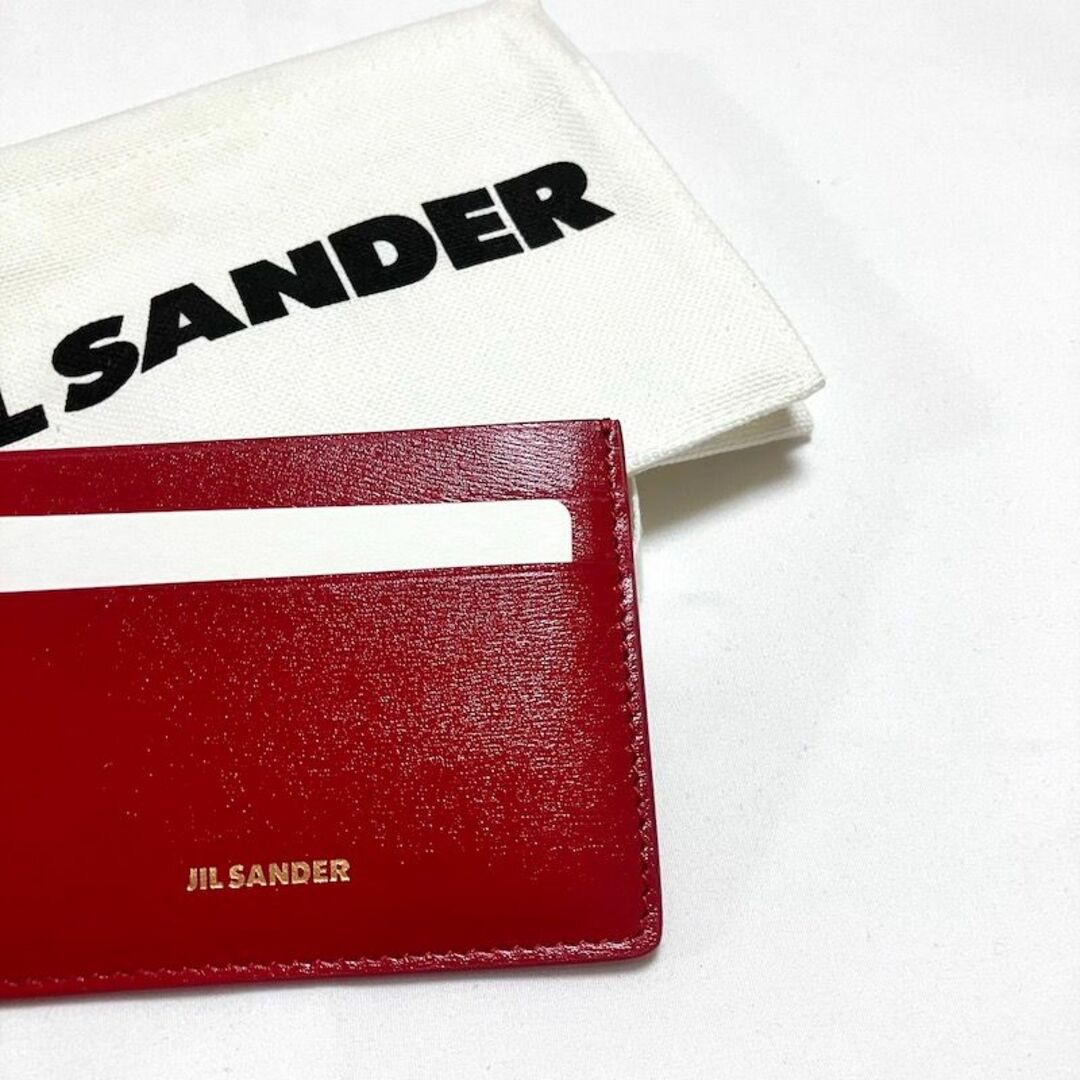 Jil Sander(ジルサンダー)の新品 22aw JIL SANDER レザーパスケース 赤 5063 レディースのファッション小物(財布)の商品写真