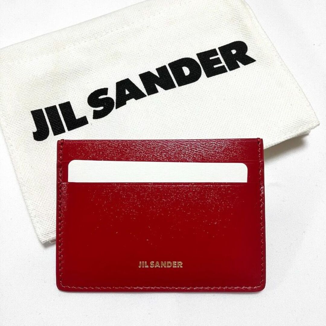 Jil Sander(ジルサンダー)の新品 22aw JIL SANDER レザーパスケース 赤 5063 レディースのファッション小物(財布)の商品写真