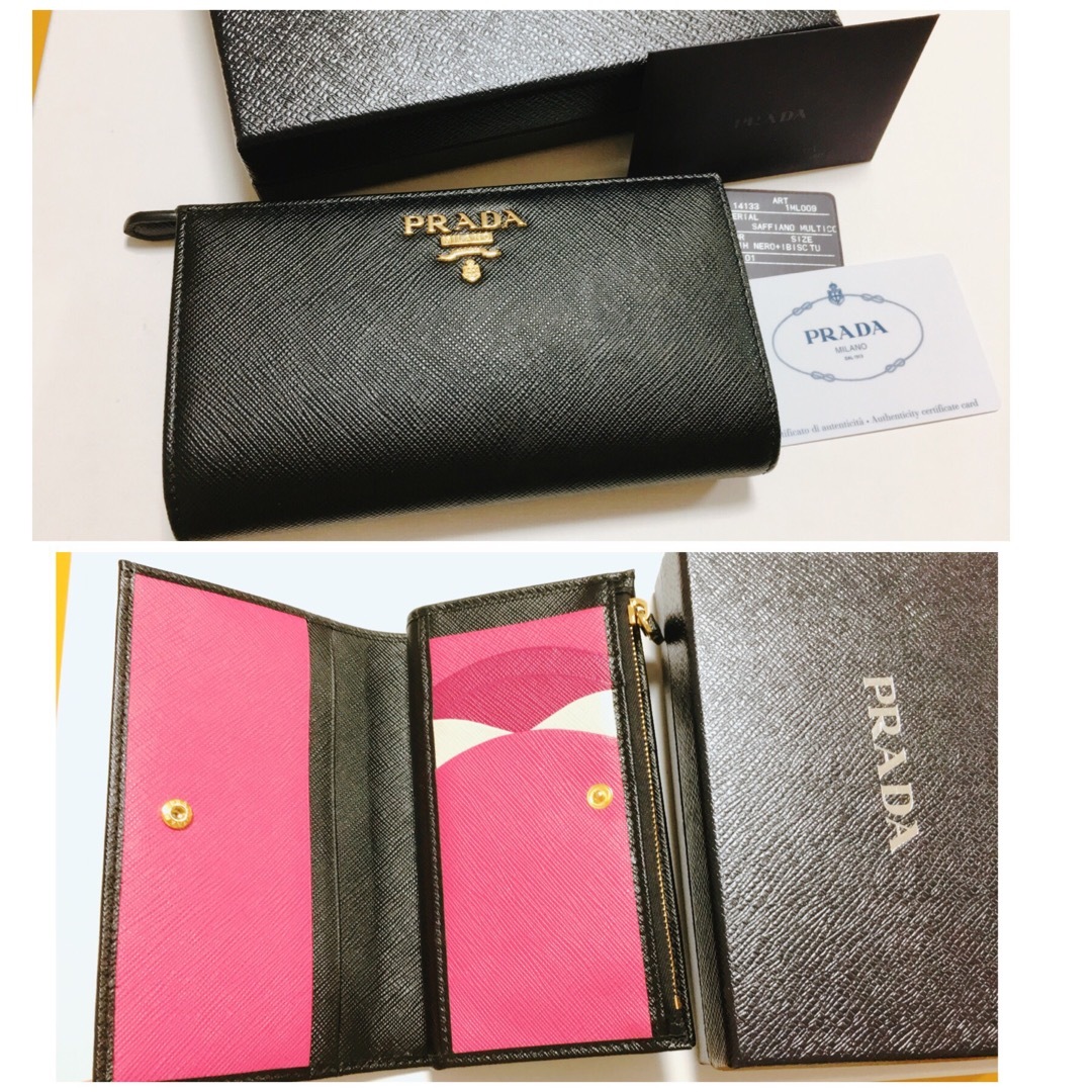 PRADA - 美品 PRADA サフィアーノマルチカラー 財布 長財布 プラダの