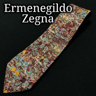 エルメネジルドゼニア(Ermenegildo Zegna)のエルメネジルドゼニア 水辺とカップル ワインレッド ネクタイ A103-T10(ネクタイ)