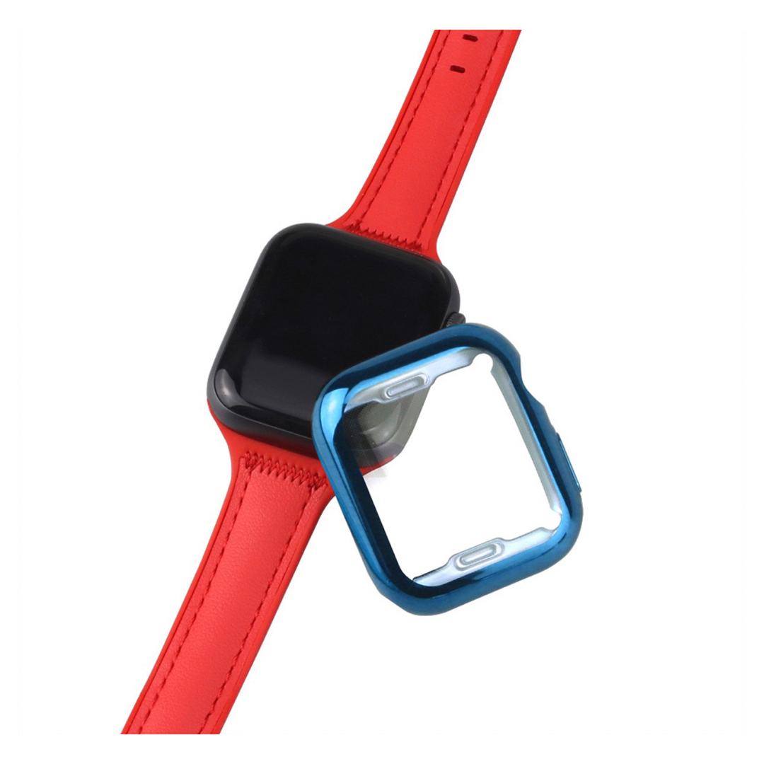 Apple Watch(アップルウォッチ)のAppleWatch ケース  カバー TPU ブルー 41mm スマホ/家電/カメラのスマホアクセサリー(モバイルケース/カバー)の商品写真