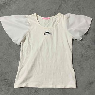 ハニーシナモン(Honey Cinnamon)のHoney Cinnamon 白　ロゴTシャツ(Tシャツ(半袖/袖なし))