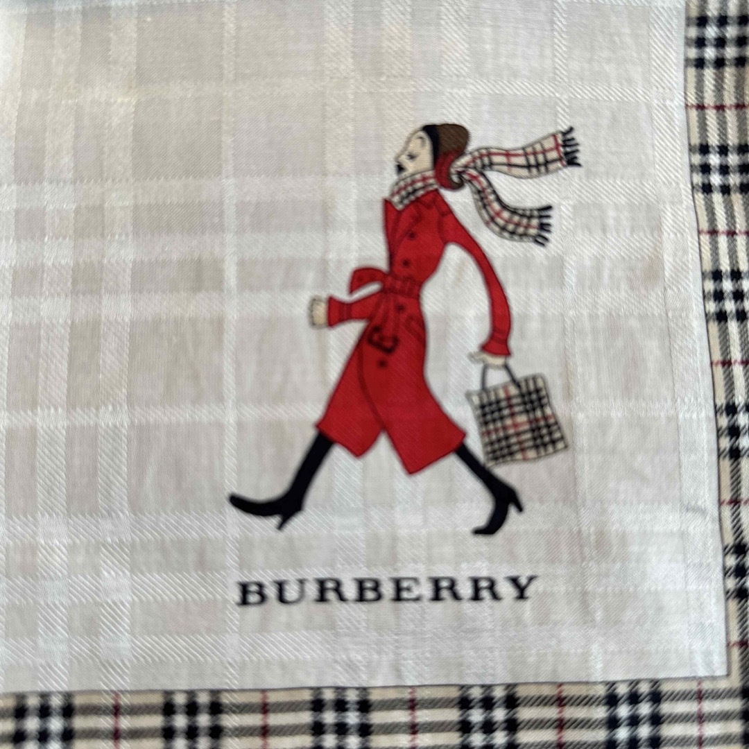 BURBERRY(バーバリー)のバーバリー　BURBERRY シルク混　大判　ハンカチ　ミニスカーフとしても レディースのファッション小物(ハンカチ)の商品写真