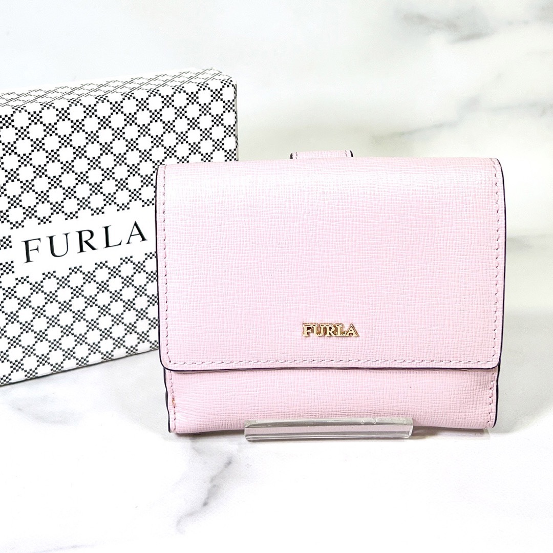 【新品 未使用】FURLA フルラ コンパクト 2つ折り財布 バビロン ピンク