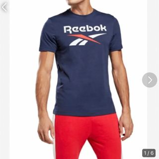 リーボック(Reebok)のReebok リーボック　メンズ　半袖Tシャツ　ネイビー　L トップス　夏(Tシャツ/カットソー(半袖/袖なし))