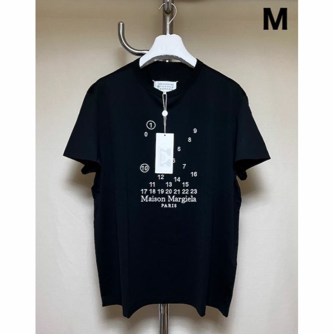 新品 M 22aw マルジェラ バブルロゴTシャツ 黒白 3994