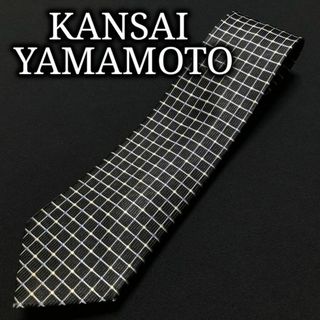 カンサイヤマモト(Kansai Yamamoto)のカンサイヤマモト ドットチェック ブラック ネクタイ A103-T19(ネクタイ)