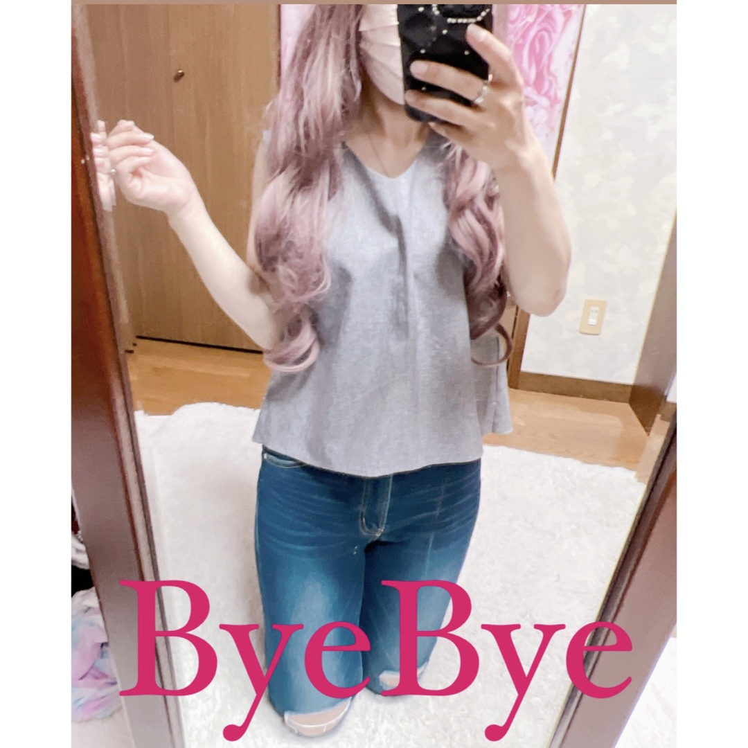 ByeBye(バイバイ)の5244.ByeBye バックシースルー ノースリーブカットソー レディースのトップス(カットソー(半袖/袖なし))の商品写真