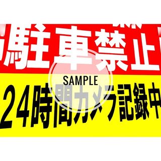 298迷惑対策プラカード『駐車禁止24時間記録中斜め』(その他)