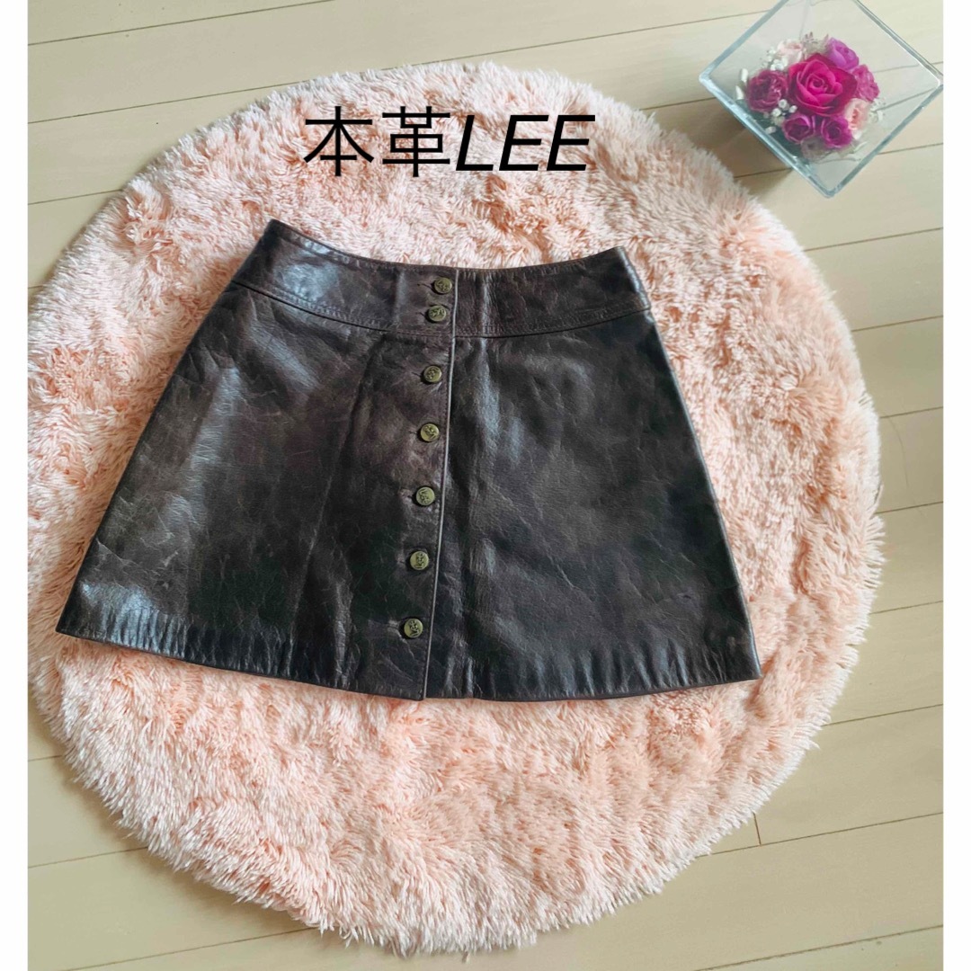 Lee(リー)のLEEのヴィンテージ本革スカート レディースのスカート(ミニスカート)の商品写真