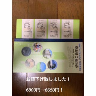 近鉄日本鉄道 株主優待乗車券 4枚＋優待券1冊(鉄道乗車券)