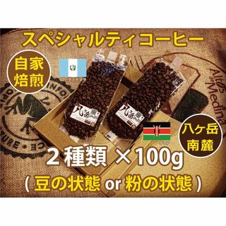 【236】自家焙煎/スペシャルティコーヒー/ブレンド100g×2種類（豆or粉）(コーヒー)
