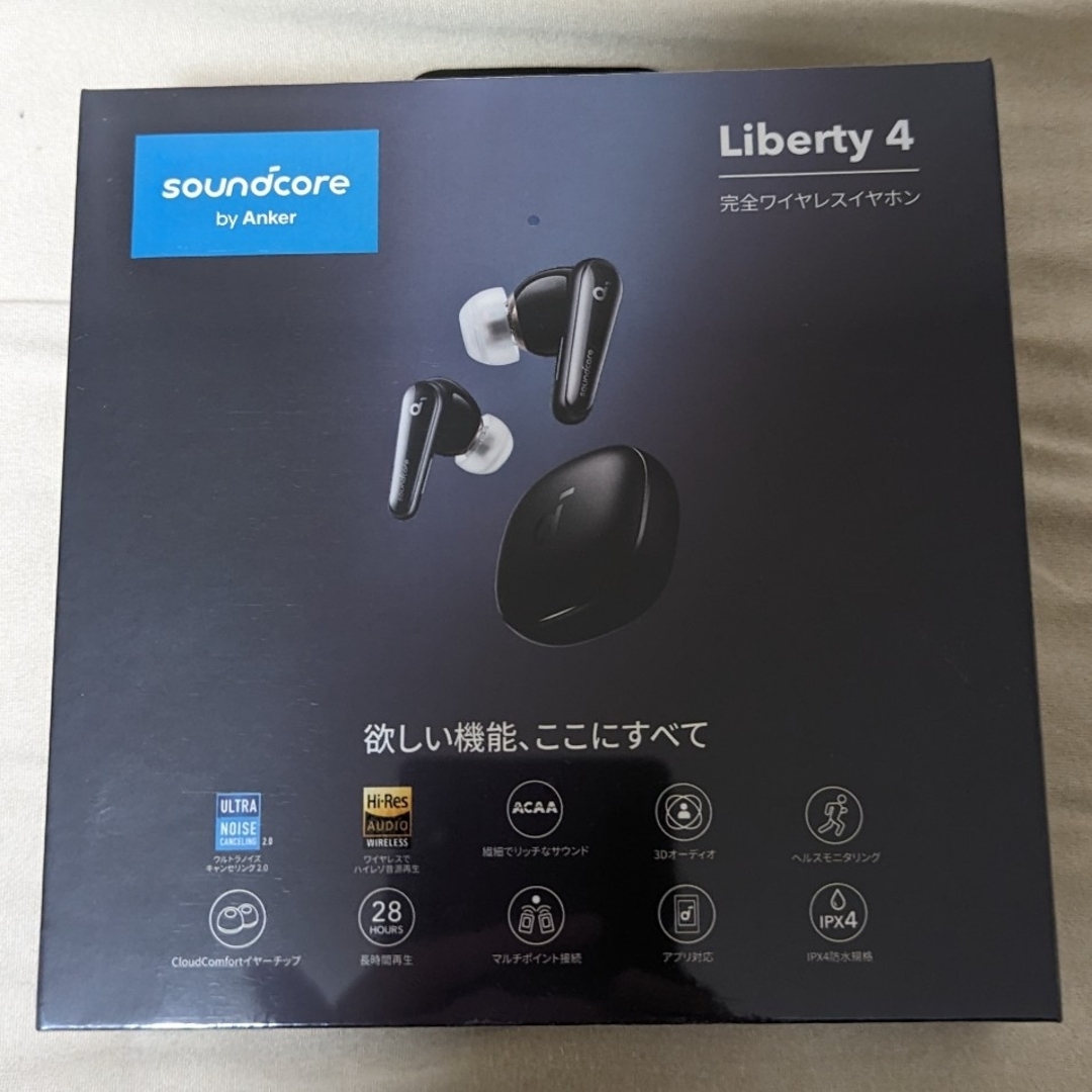 Anker - Anker Soundcore Liberty 4 ブラック【新品未開封】の通販 by