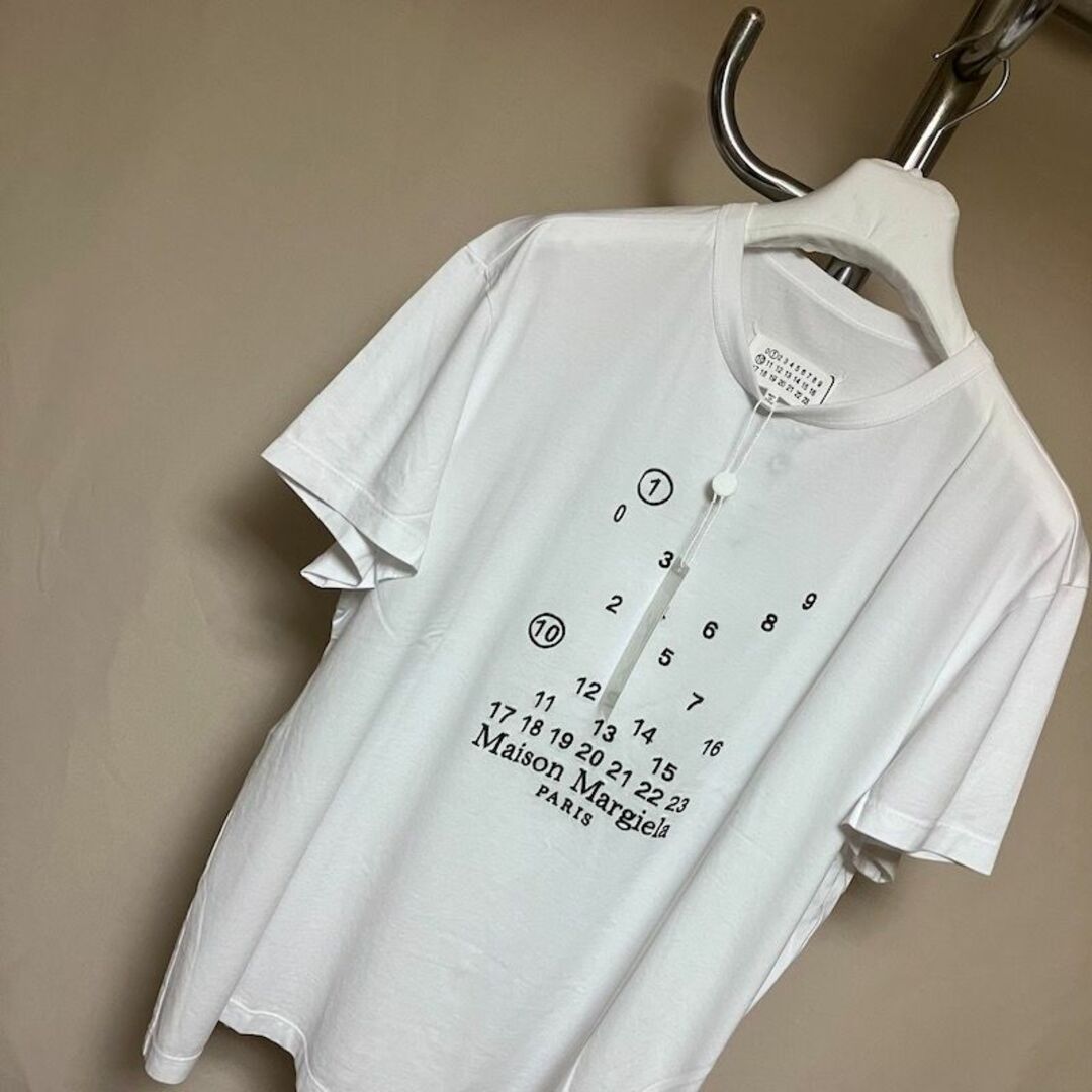 新品 L 22aw マルジェラ バブルロゴTシャツ 白 4041