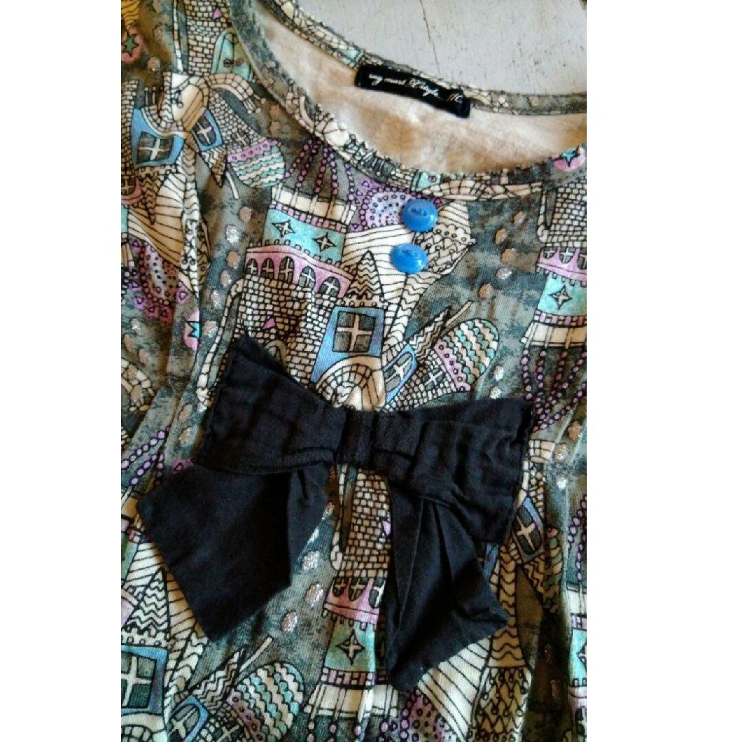 半袖トップス　110 キッズ/ベビー/マタニティのキッズ服女の子用(90cm~)(Tシャツ/カットソー)の商品写真