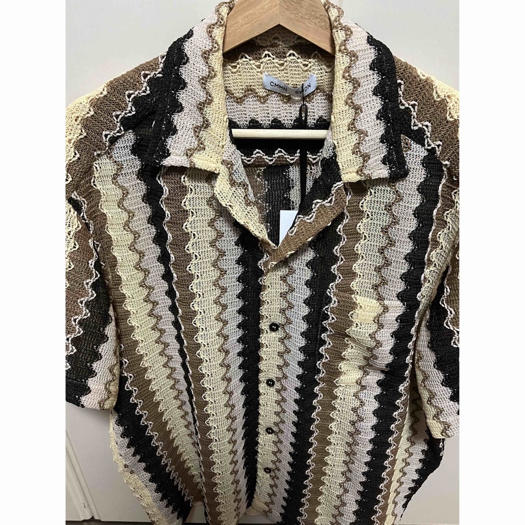 cmmn swdn TURE KNITTED SHIRT BROWN WAVE